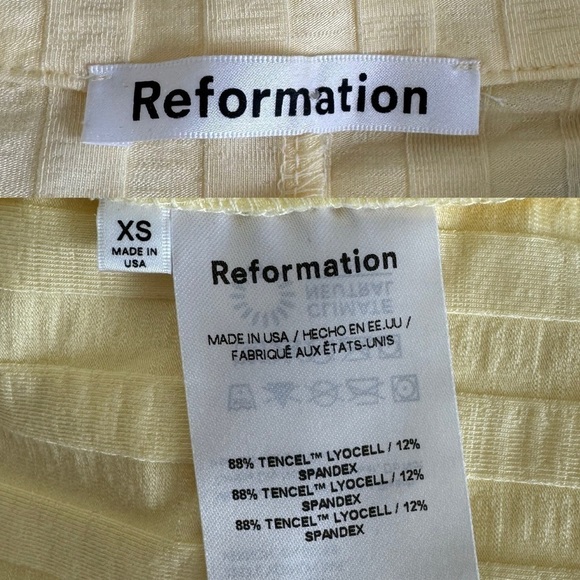 Reformation Benton Knitted Dress in Yellow XS - Picture 8 of 9